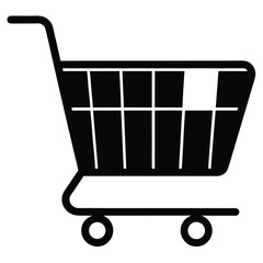 shopping cart line art silhouette vector illustration, Shopping Cart, Shopping cart silhouette set vector illustration isolated On Transparent Background, Shopping cart icon set, Shoping Cart.