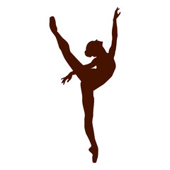 Fototapeta premium Dancer pose silhouette