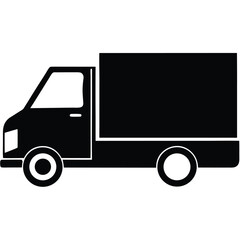 Black and white vector illustration of a large cargo truck with a spacious cabin and a long trailer, Retro silhouette of delivery truck vector illustration graphic design, A black silhouette of a truc