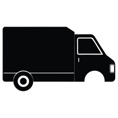 Black and white vector illustration of a large cargo truck with a spacious cabin and a long trailer, Retro silhouette of delivery truck vector illustration graphic design, A black silhouette of a truc