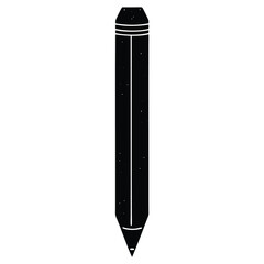 pencil silhouette icon vector, Pencil silhouette vector. Set of vector black outline pencil icon. Pencil vector illustration isolated on a white background.