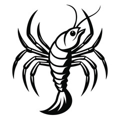 vector illustration of a cartoon crab