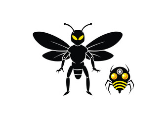 bee on white background