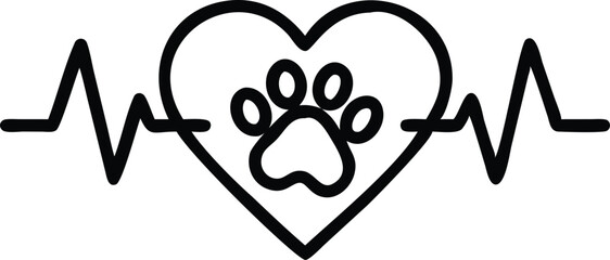 heart with heartbeat symbol