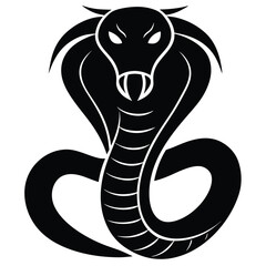 Cobra snake silhouette vector art illustration black, snake graphic icon snake black silhouette isolate vector, Coiled snake silhouette vector illustration of a cartoon of a snake vector illustration.