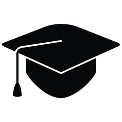 Degrees Hat Silhouette, graduation cap silhouette, black and white silhouette, vector and illustration, School Cap, Graduation cap vector icon black color education, Graduation Celebration.
