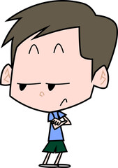 ジト目で見つめる男性