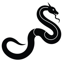 Cobra snake silhouette vector art illustration black, snake graphic icon snake black silhouette isolate vector, Coiled snake silhouette vector illustration of a cartoon of a snake vector illustration.