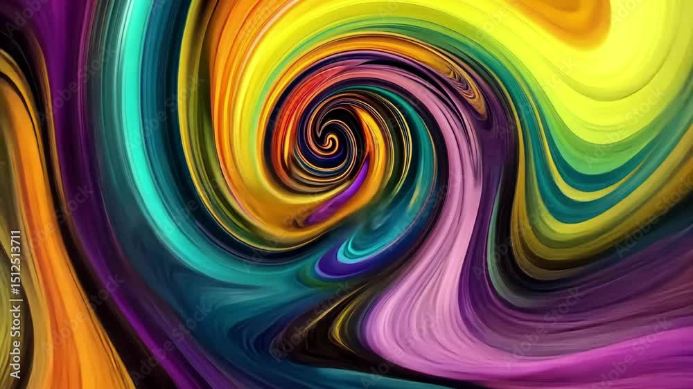 Poster vibrant abstract swirling pattern with a blend of colors creating a dynamic visual experience, abstr