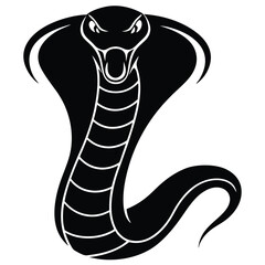 Cobra snake silhouette vector art illustration black, snake graphic icon snake black silhouette isolate vector, Coiled snake silhouette vector illustration of a cartoon of a snake vector illustration.
