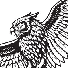 Obraz premium owl vector silhouette graphic design transparent background