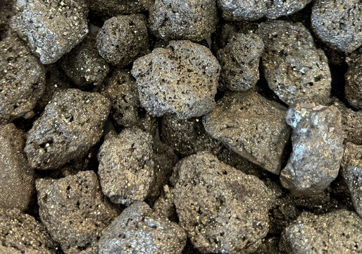 Peruvian iron disulfide pyrite rocks