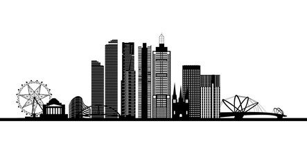 Obraz premium Melbourne skyline silhouette