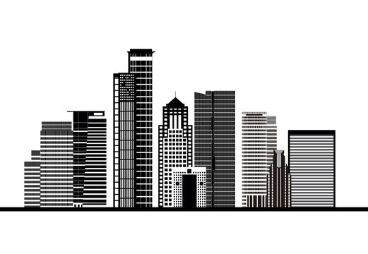 Ramat gan skyline silhouette