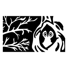 Owl habitat landscape silhouette