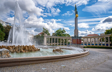 The Monument in Honor of the Soldiers of the Soviet Army in Vienna, Austria, commemorating the...
