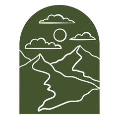 Green mountain landscape design