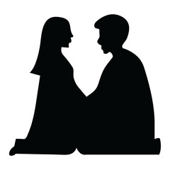 silhouette of a couple