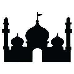 silhouette of mosque