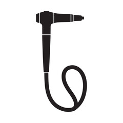 Vector Silhouette of Dental Drill – Medical Tooth Care Instrument Icon