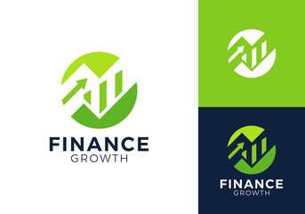 globe chart logo design. creative diagram finance symbol icon vector	
