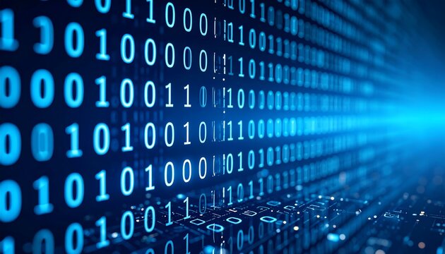 Binary code digital background