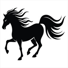 Obraz premium horse silhouette illustration