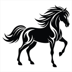 Obraz premium horse silhouette illustration