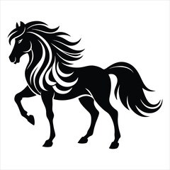 Obraz premium horse silhouette illustration
