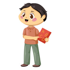 Male teacher cartoon character