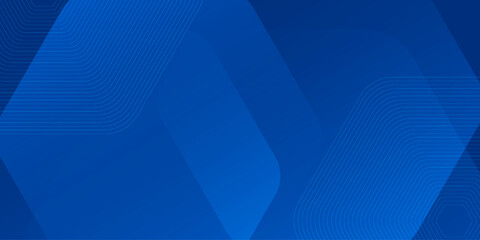 Obraz premium Modern abstract blue background with glowing geometric lines. Blue gradient hexagon shape design. Futuristic technology concept. eps10