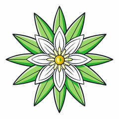 black and white flower