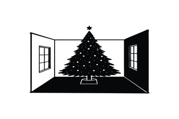 -rbol-de-navidad-en-una-habitaci-n.eps