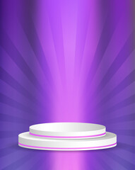 Luxury Mesh Gradient Background with Geometric Podium Vector