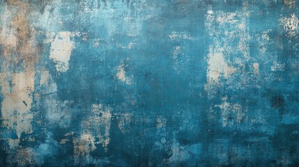 Grunge Blue Textured Background with Distressed Surface and Vintage Aesthetic. Abstract Rough Pattern for Artistic Design, Poster, Wallpaper, or Digital Presentation in Bold Moody Tones. High quality