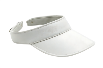White leather visor hat isolated on white background png ai generated isolated on a white background