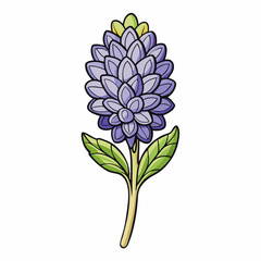 vector illustration of violet flower