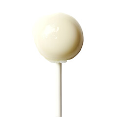 Creamy White Lollipop: A Sweet Treat Photography on white background