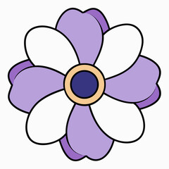 pink flower on white background