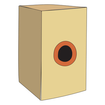 Cajon peruan musical instrument doodle