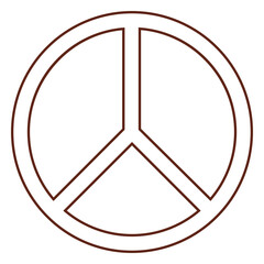Peace symbol stroke element
