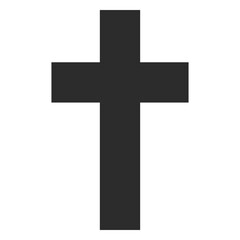 Thick christian cross icon