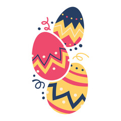Egg easter painted easter egg easter egg pattern three flat