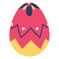Egg easter painted easter egg easter egg pattern zigzag spot petal flat