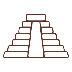 Temple pyramid aztec stroke