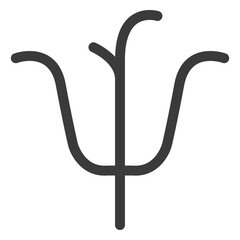 Trident wand staff stroke