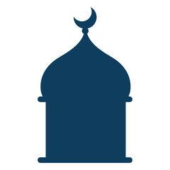 Tower mosque dome crescent silhouette