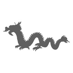Dragon jaws tail scale silhouette