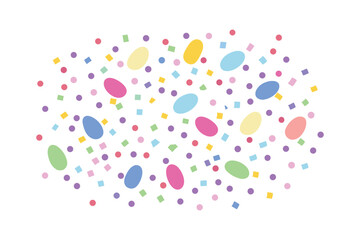 Confetti with Colorful Celebration White Background
