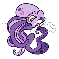 Mythical creature kraken illustration